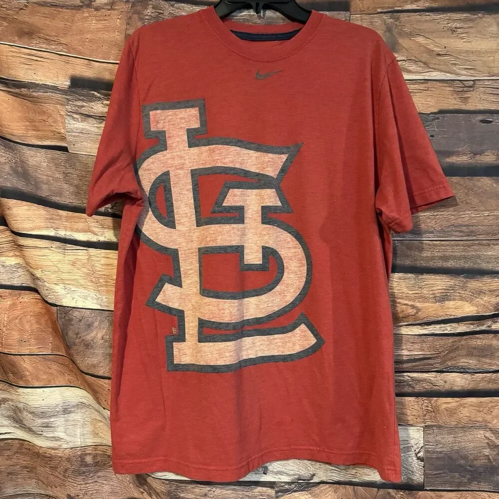 Nike St Louis Cardinals Shirt Mens XL Red Tri Blend MLB Baseball Graphic Tee Fla